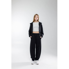 Штани МАРТІНА чорні (трьохнитка без начосу) NEWGEN