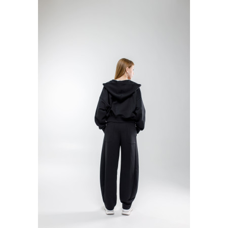 Штани МАРТІНА чорні (трьохнитка без начосу) NEWGEN