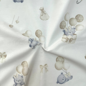 Непромокаюча пелюшка Ведмедик на кульці джинс (50 на 80 см)