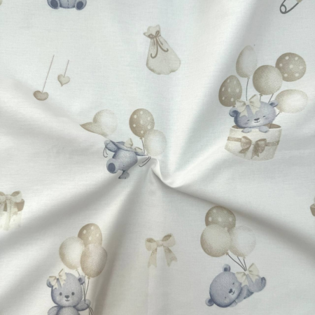 Непромокаюча пелюшка Ведмедик на кульці джинс (50 на 80 см)