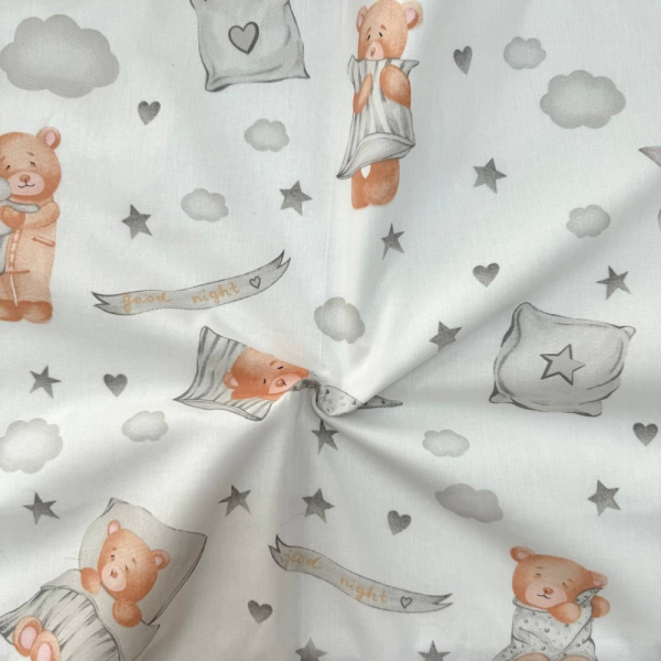 Непромокаюча пелюшка Тедді зайка (50 на 80 см) поплін/мембрана