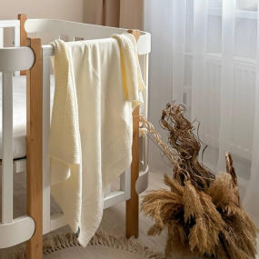 Плед Рогожка NEW айворі (в'язка) 100х80 см