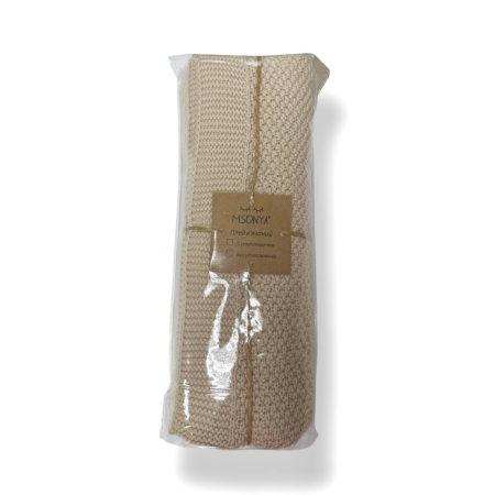 Плед Рогожка NEW пісок (в'язка) 100х80 см