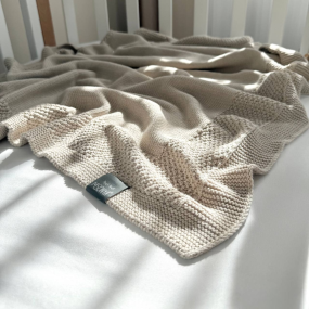 Плед Рогожка NEW пісок (в'язка) 100х80 см 2