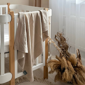 Плед Рогожка NEW пісок (в'язка) 100х80 см