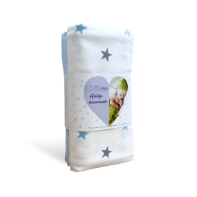Набір пелюшок Soft Stars блакитний (90х120 см) фланель 2 шт. 2
