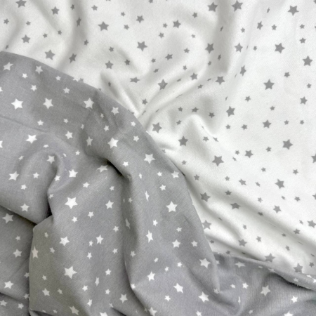 Набір пелюшок Stars Galaxy сірий (90х120 см) фланель 2 шт.