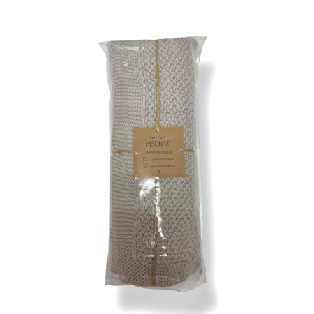 Плед Рогожка NEW сірий (в'язка) 100х80 см