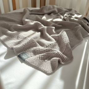 Плед Рогожка NEW сірий (в'язка) 100х80 см 2