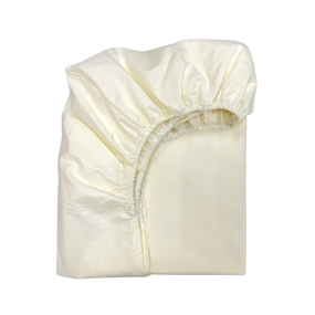 Простынь на резинке молоко (поплин) 60х120см 2