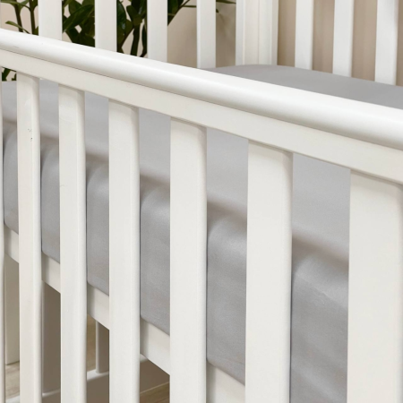 Простирадло на резинці сіре (поплін) 60х120см