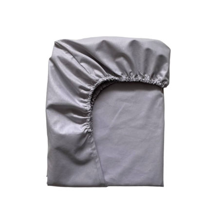 Простирадло на резинці сіре (поплін) 60х120см