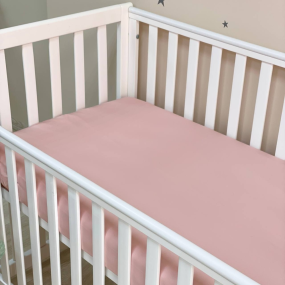 Простирадло на гумці темна пудра (поплін) 60х120см 2