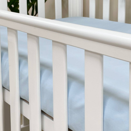 Простирадло на гумці блакитне (поплін) 60х120см