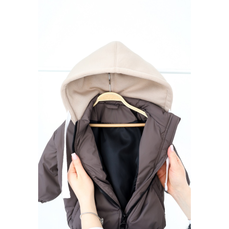 Куртка-бомбер "Bonny" сіро-коричнева (демі)