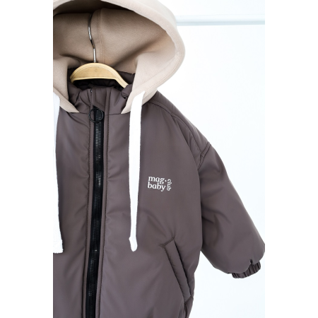 Куртка-бомбер "Bonny" сіро-коричнева (демі)