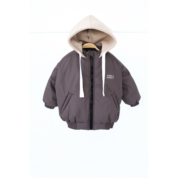 Куртка-бомбер "Bonny" сіро-коричнева (демі)