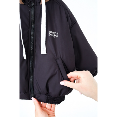 Куртка-бомбер "Bonny" чорна (демі)