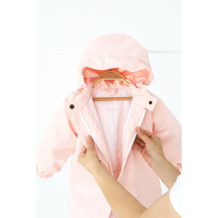 Демі комбінезон "Ivy" пудра (відкрита ніжка) на блискавці