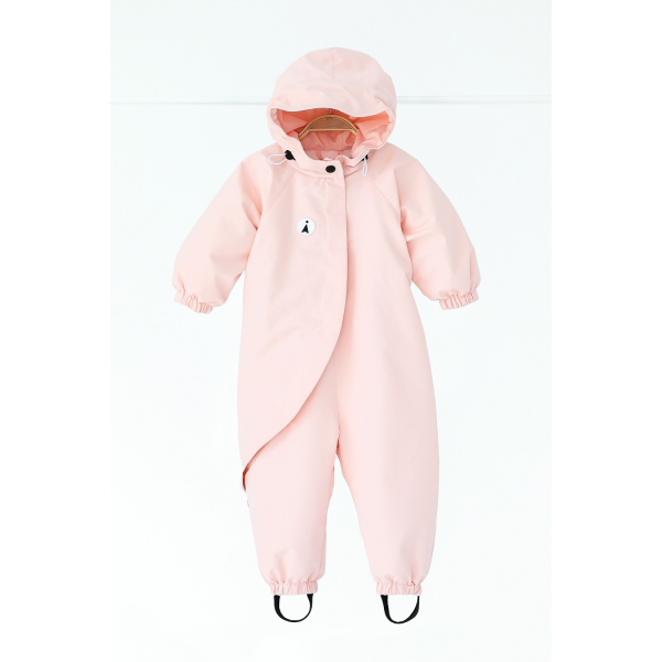 Демі комбінезон "Ivy" пудра (відкрита ніжка) на блискавці