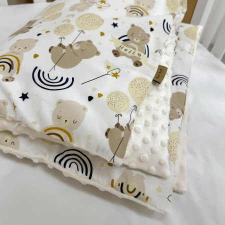 Плед-конверт ВЕДМЕДИКИ З КУЛЬКАМИ зі знімною ковдрою (з