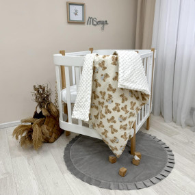 Плед-конверт ВЕДМЕДИКИ молоко зі знімною ковдрою (з 2