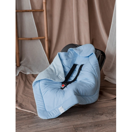 Конверт-плед AutoBaby блакитний в автолюльку (весна), 80х80