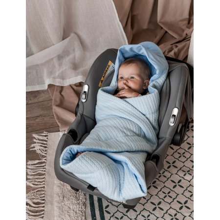 Конверт-плед AutoBaby блакитний в автолюльку (весна), 80х80