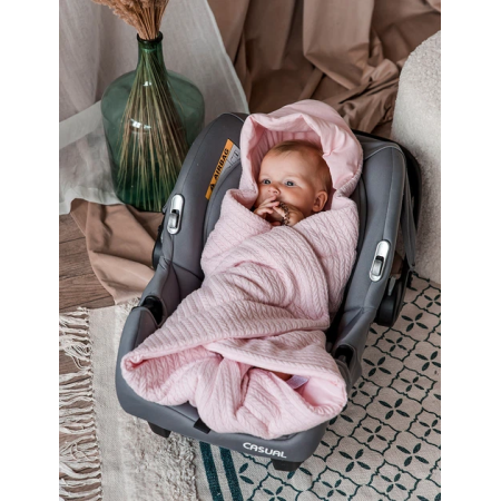 Конверт-плед AutoBaby рожевий в автолюльку (весна), 80х80