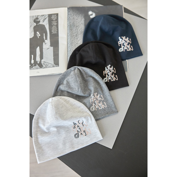 Шапка легка ХАРОЛЬД т.синій (подвійний бавовняний трикотаж)