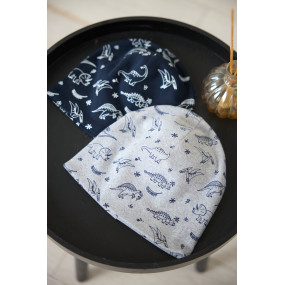 Шапка легка БРУКС т.синій (подвійний бавовняний трикотаж)