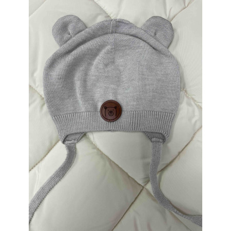 Шапка демі ФРАНСУА сіра (одинарна) мерінос/бавовна