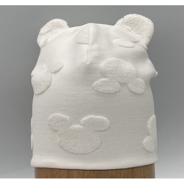 Шапка легка ВЕНДІ молоко (подвійний бавовняний трикотаж)