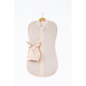 Євро-пелюшка Honey вершкова (перфорація) на блискавці з шапочкою