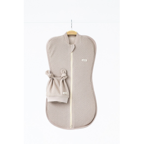 Євро-пелюшка Honey мокко (перфорація) на блискавці з шапочкою