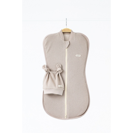 Євро-пелюшка Honey мокко (перфорація) на блискавці з шапочкою