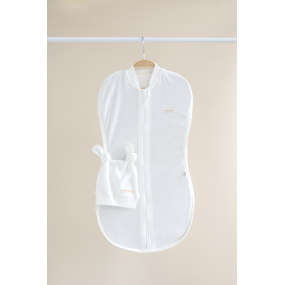 Євро-пелюшка Honey молоко (перфорація) на блискавці з шапочкою