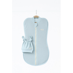 Євро-пелюшка Honey сиза (перфорація) на блискавці з шапочкою