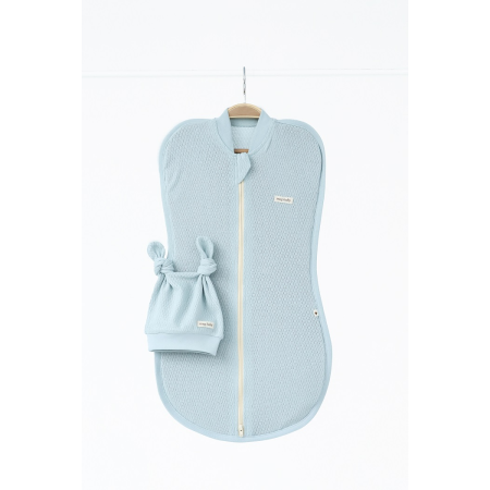 Євро-пелюшка Honey сиза (перфорація) на блискавці з шапочкою