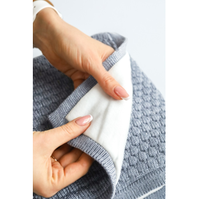 Плед Scales сірий (в'язка утеплена) 2