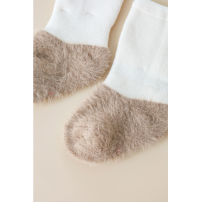 Шкарпетки Fluffy коричневі (1 пара) пухнасті 2