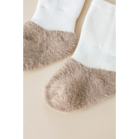 Шкарпетки Fluffy коричневі (1 пара) пухнасті