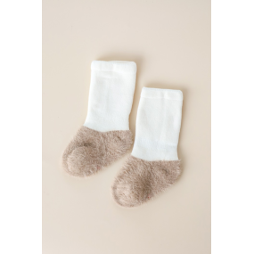 Шкарпетки Fluffy коричневі (1 пара) пухнасті
