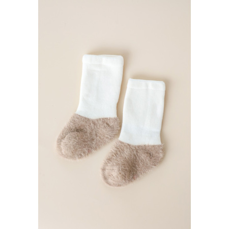 Шкарпетки Fluffy коричневі (1 пара) пухнасті