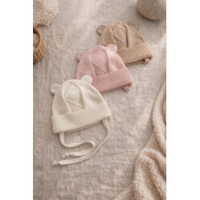 Шапка демі ЛІ рожева (надм'яка пряжа мерінос)