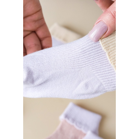 Набір шкарпеток Rubber рожево-фіолетовий (3 пари) рубчик