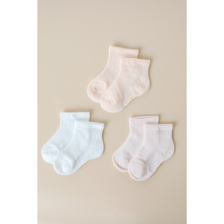 Набір шкарпеток Trio рожевий (3 пари) ажурні