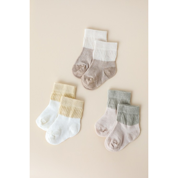 Набір шкарпеток Trio беж (3 пари) з м'якою манжетою
