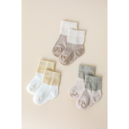 Набір шкарпеток Trio беж (3 пари) з м'якою манжетою