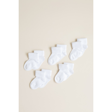 Комплект шкарпеток "Base" білі 0-6 міс (5 пар)